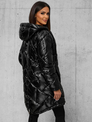 Női téli kabát fekete OZONEE JS/5M3189/392Z