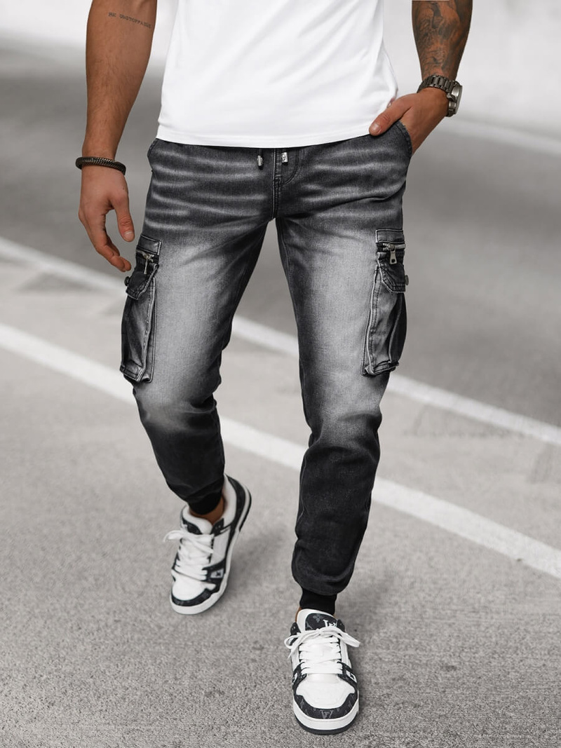 Férfi Nadrág Jogger fekete OZONEE NB/MP0108N