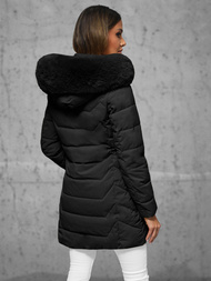 Női téli kabát fekete OZONEE JS/16M9121/392