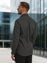 Férfi ing fekete OZONEE V/V184