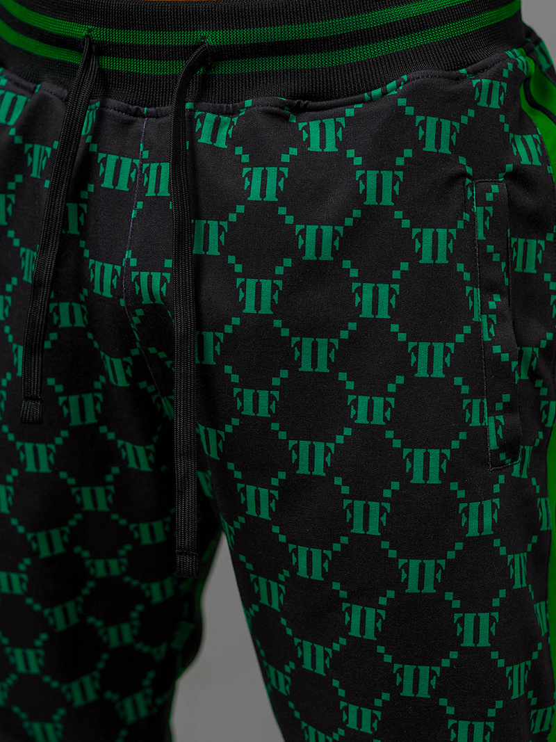 Férfi Melegítő Együttes Fekete-Zöld OZONEE O/12136