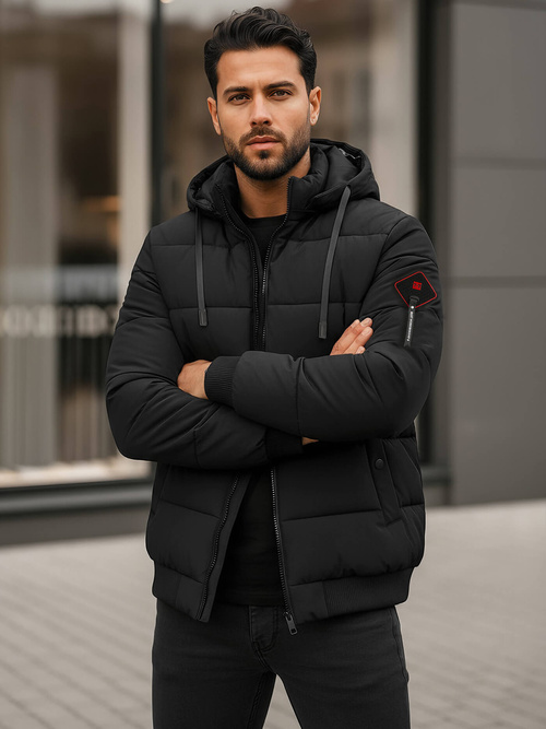 Férfi téli parka kabát fekete OZONEE JS/31M5031/392Z