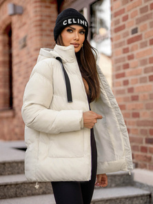 Női téli kabát ecru OZONEE JS/5M3251/281Z