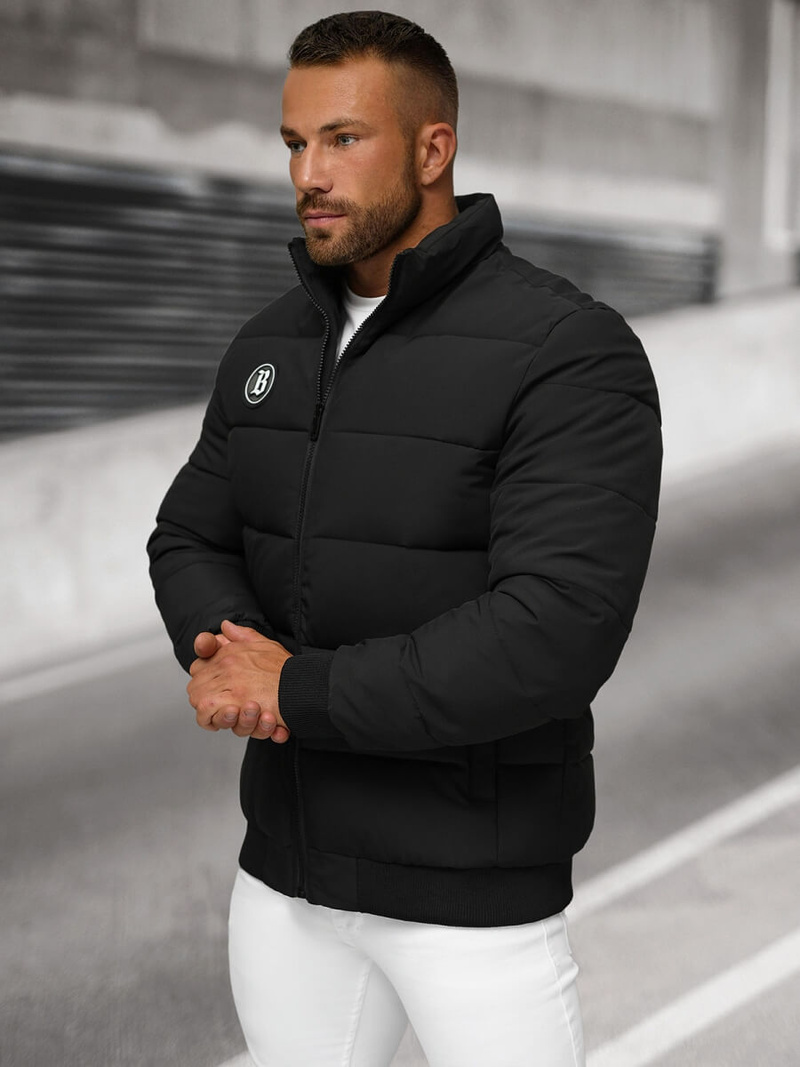 Férfi téli parka kabát fekete OZONEE JS/31M5026/392