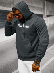 Férfi kapucnis felső grafit OZONEE JS/27B6509/5