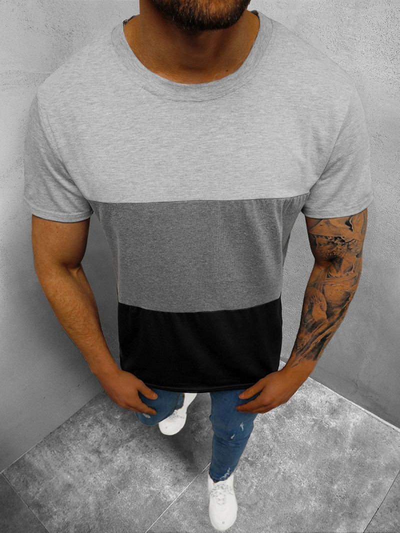 Férfi Póló Szürke OZONEE JS/8T87/3