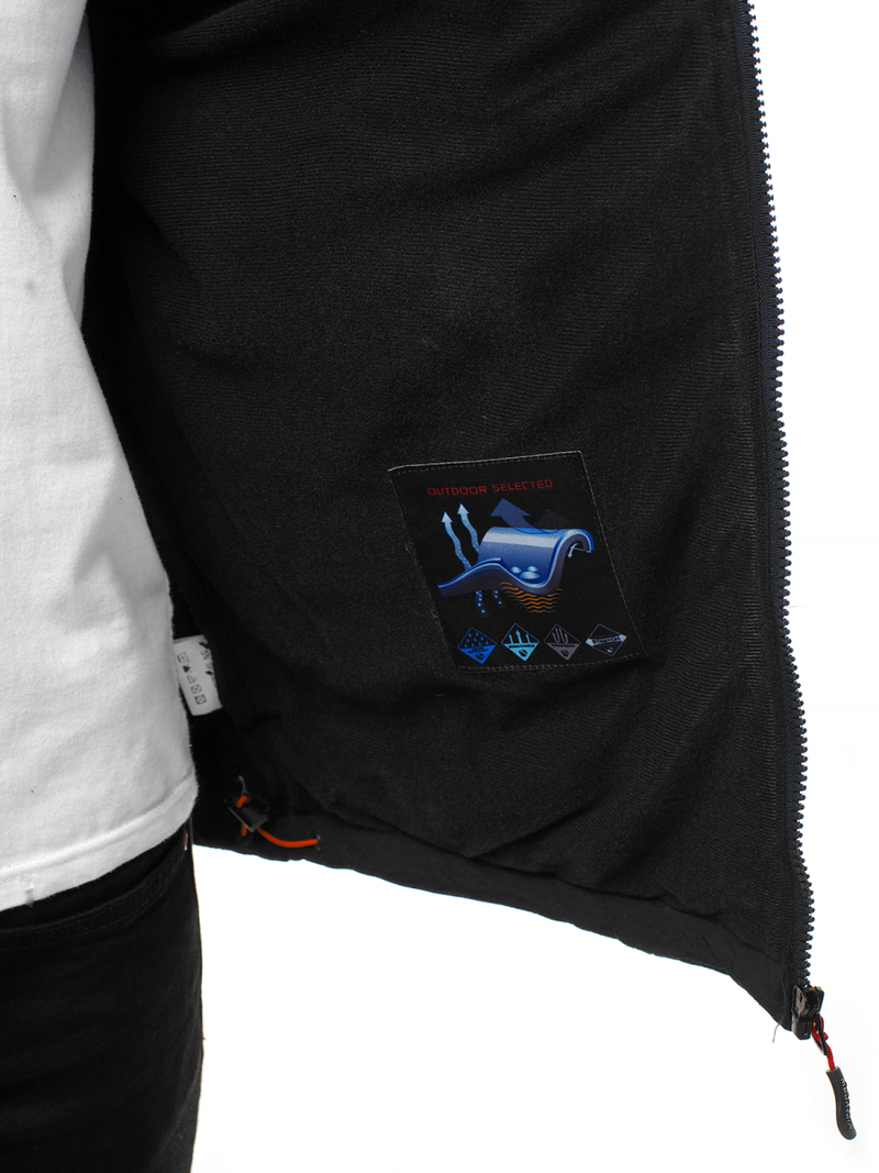 Férfi softshell kabát fekete-narancs OZONEE GE/12262