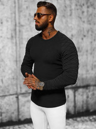 Férfi pulóver fekete OZONEE L/2486Z