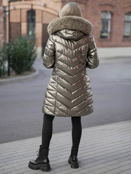 Női téli kabát arany OZONEE JS/16M9100/403Z