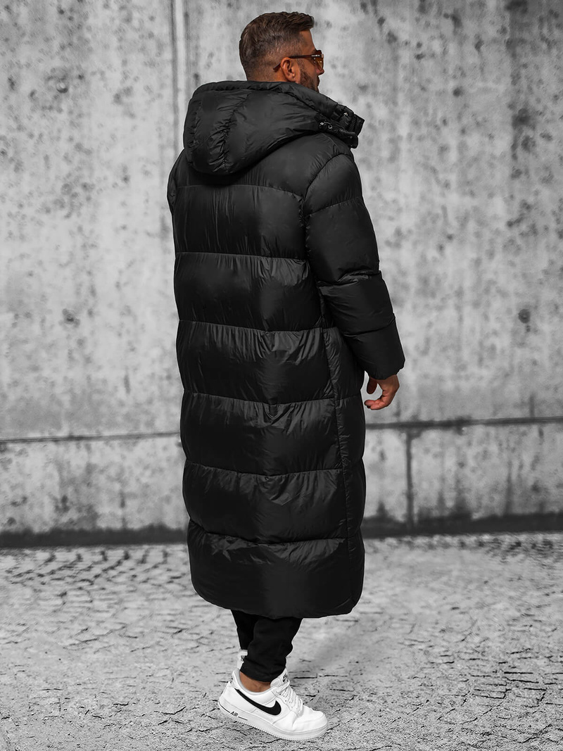 Férfi téli kabát fekete OZONEE O/M3202