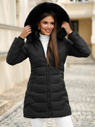 Női téli kabát fekete OZONEE JS/16M9121/392Z