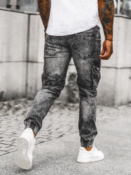 Férfi Nadrág Jogger Fekete OZONEE NB/MP0112N