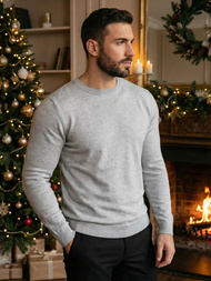 Férfi Pulóver Szürke OZONEE NB/MMB602/2Z