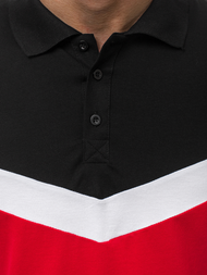 Férfi galléros póló Piros OZONEE O/1501Z