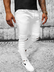 Férfi Farmer Nadrág Fehér OZONEE E/5391/01