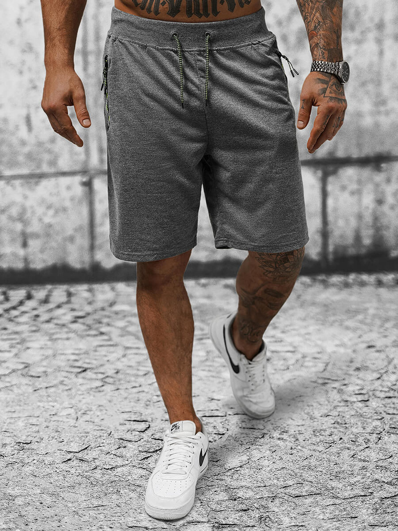 Férfi Rövidnadrág Grafit OZONEE JS/8K289