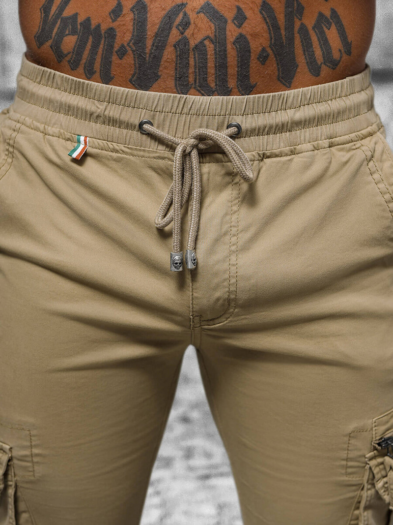 Férfi nadrág chino jogger bézs OZONEE NB/MP0201K