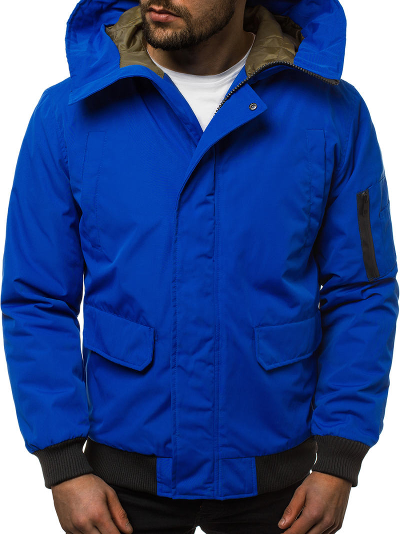 Férfi téli kabát kék OZONEE JS/2019005