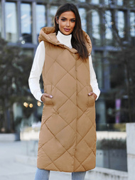Női Hosszú Mellény Camel OZONEE JS/5M3165/84