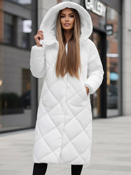 Női téli kabát fehér OZONEE JS/5M3173/281Z