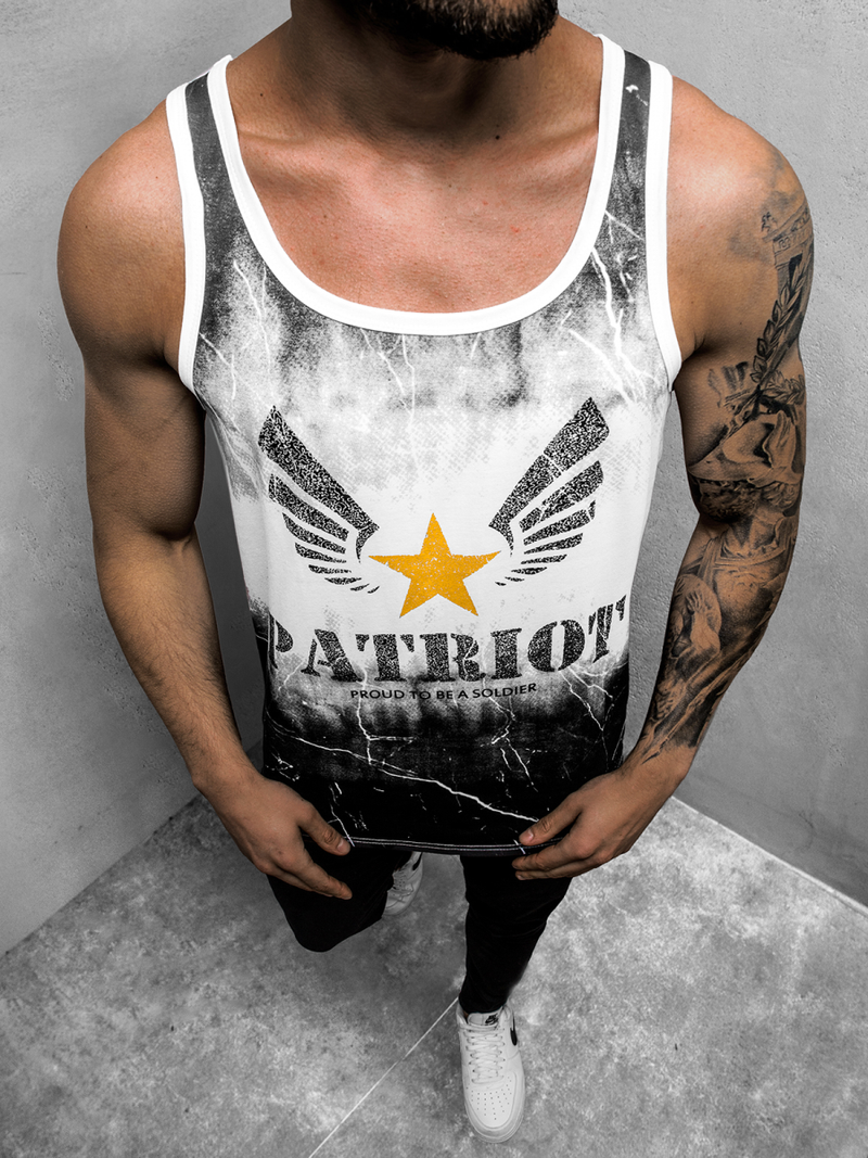 Férfi trikó Fehér OZONEE JS/SS11056Z