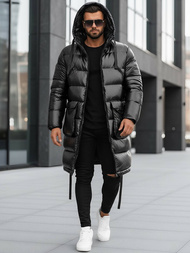 Férfi téli kabát fekete OZONEE O/M3205Z