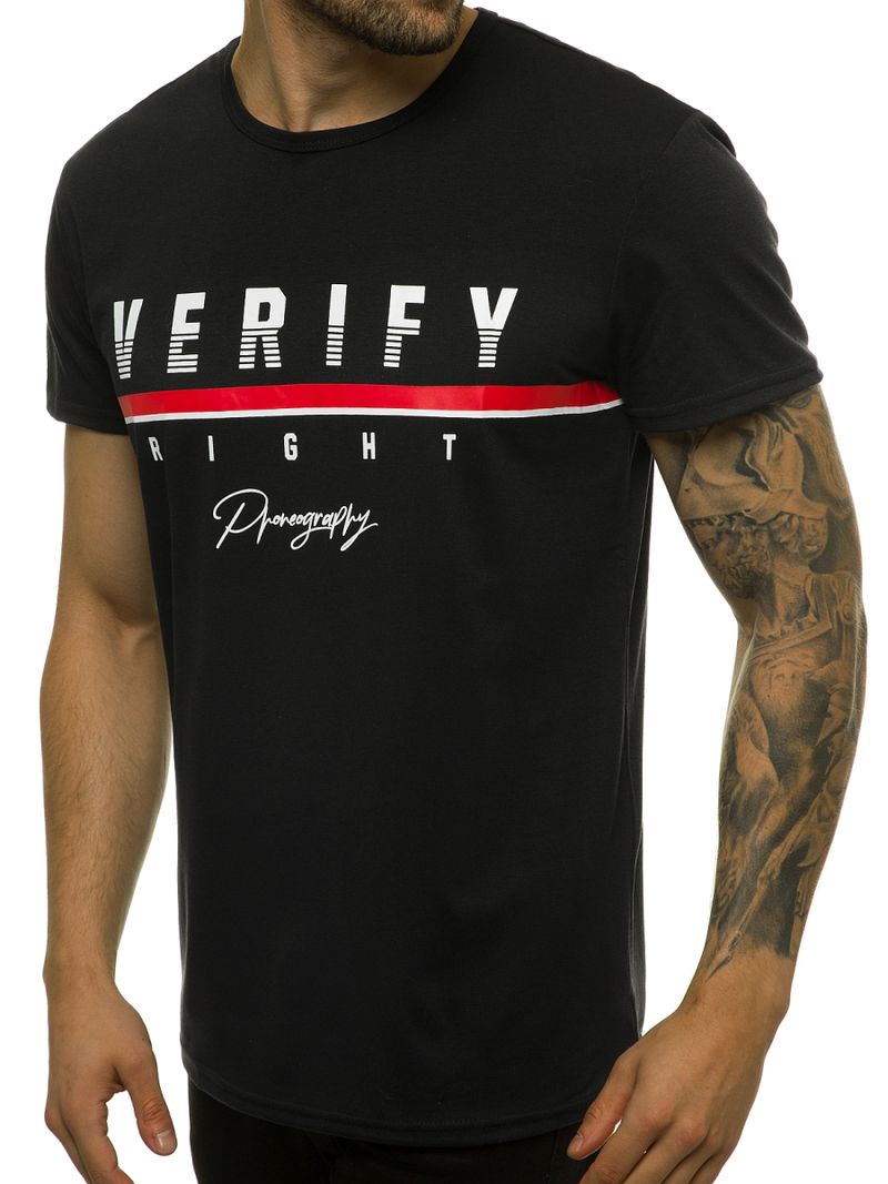 Férfi póló Fekete OZONEE JS/SS10972