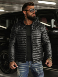 Férfi Steppelt Kabát Fekete OZONEE JS/16M9328/392BZ