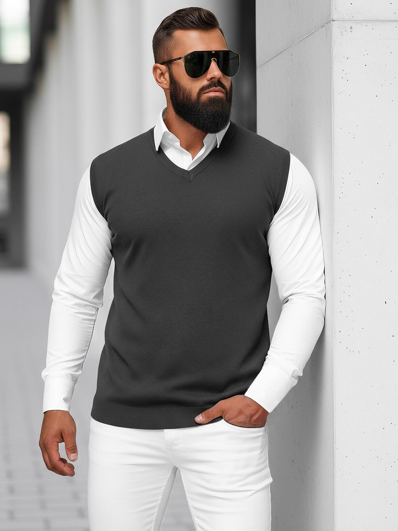 Férfi Pulóver Grafit OZONEE NB/MM6005/3Z