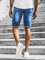 Férfi farmer rövidnadrág Kék OZONEE RF/HY341/2