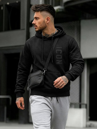 Férfi kapucnis felső fekete OZONEE JS/8B1973/3