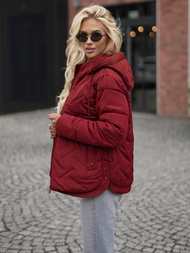 Női téli kabát burgundia OZONEE JS/16M9300/06Z