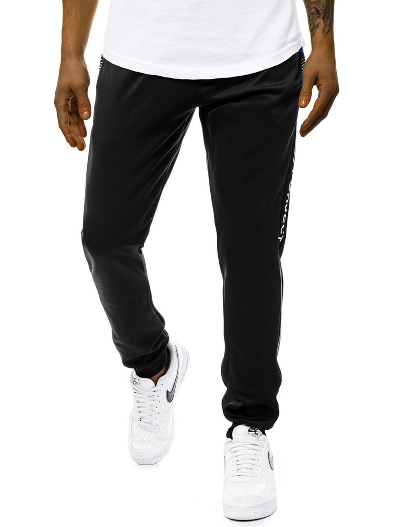 Férfi melegítő nadrág Fekete-kék OZONEE JS/AM120