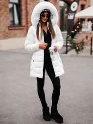 Női téli kabát fehér OZONEE JS/16M9121/281Z
