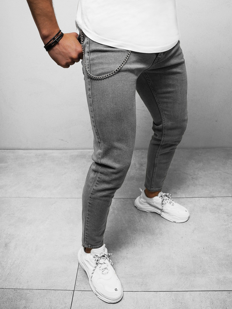 Férfi farmer nadrág szürke OZONEE O/WE1045