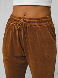 Női Velúr Melegítő Nadrág Barna OZONEE JS/8K1532/33