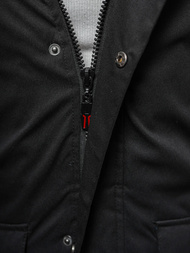 Férfi téli parka kabát fekete OZONEE JS/5M3123/392