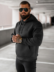 Férfi kapucnis felső fekete OZONEE JS/27B6502/3Z