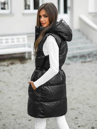 Női Hosszú Mellény Fekete OZONEE JS/5M3186/392Z