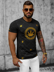 Férfi Póló Fekete OZONEE O/T130/3Z