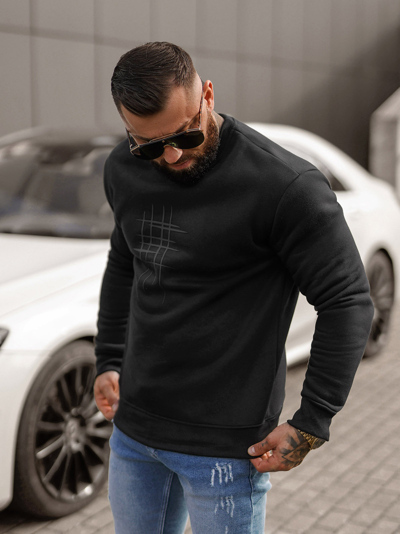 Férfi Melegítő Felső Fekete OZONEE JS/8B1361/3