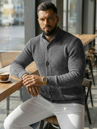 Férfi Pulóver Grafit OZONEE NB/MM6020/3Z