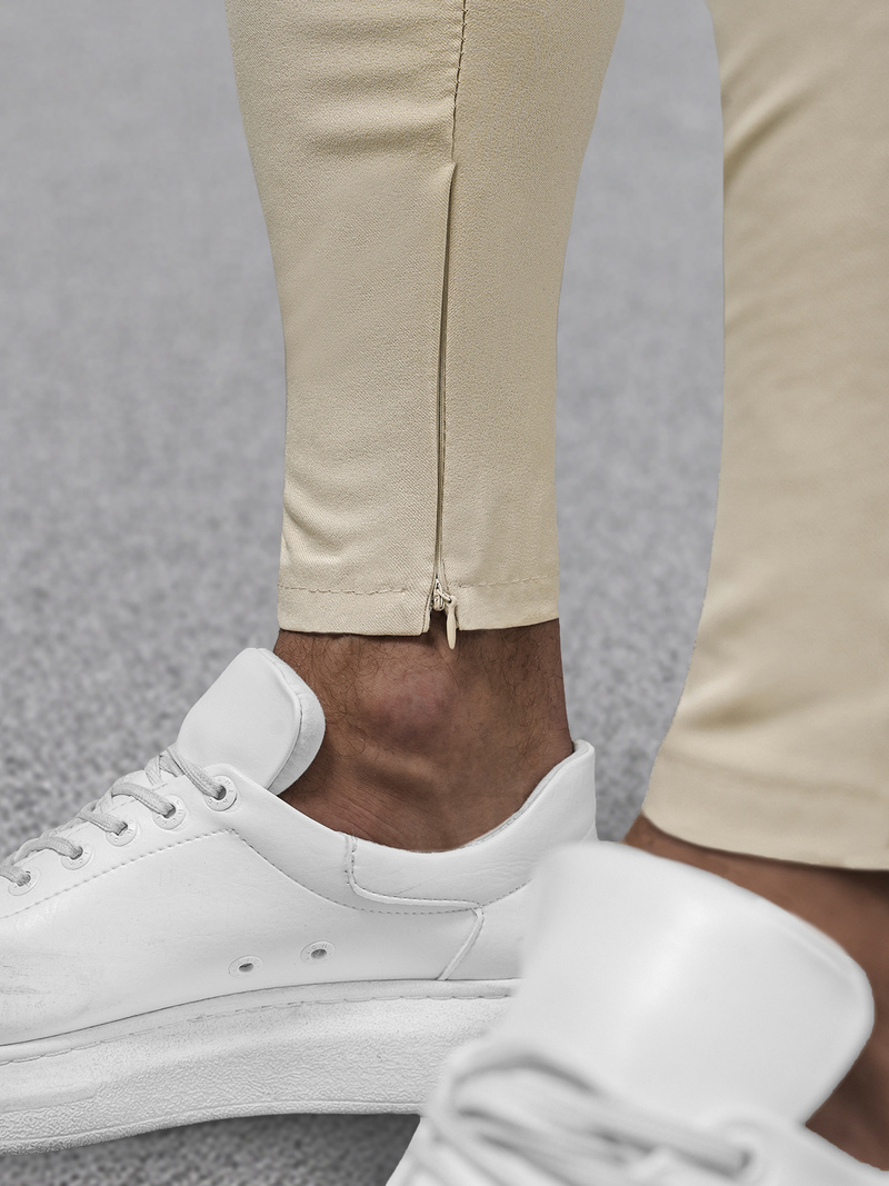 Férfi chino nadrág bézs OZONEE DJ/3300