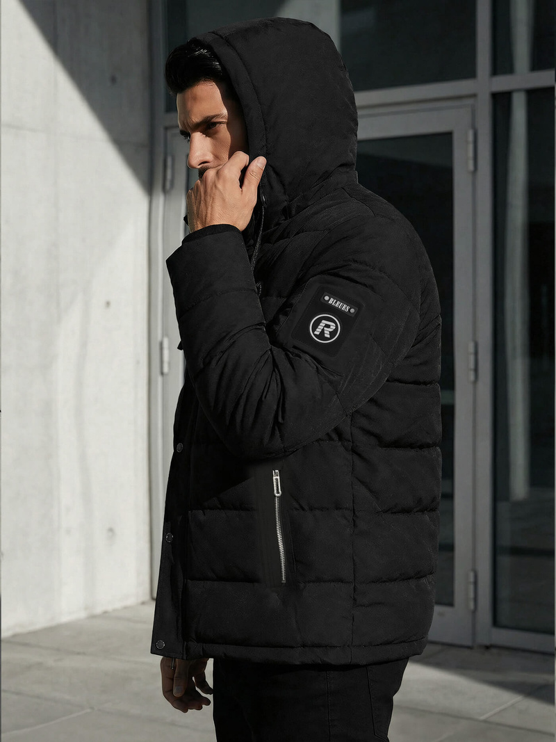 Férfi kabát fekete OZONEE JS/31M5077/392