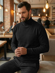 Férfi Pulóver Fekete OZONEE JS/59B3603/3