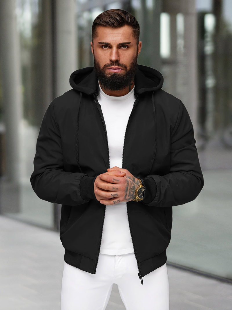 Férfi dzseki fekete OZONEE JS/62M9502/392