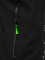 Férfi kapucnis softshell kabát fekete-zöld OZONEE GE/12269Z