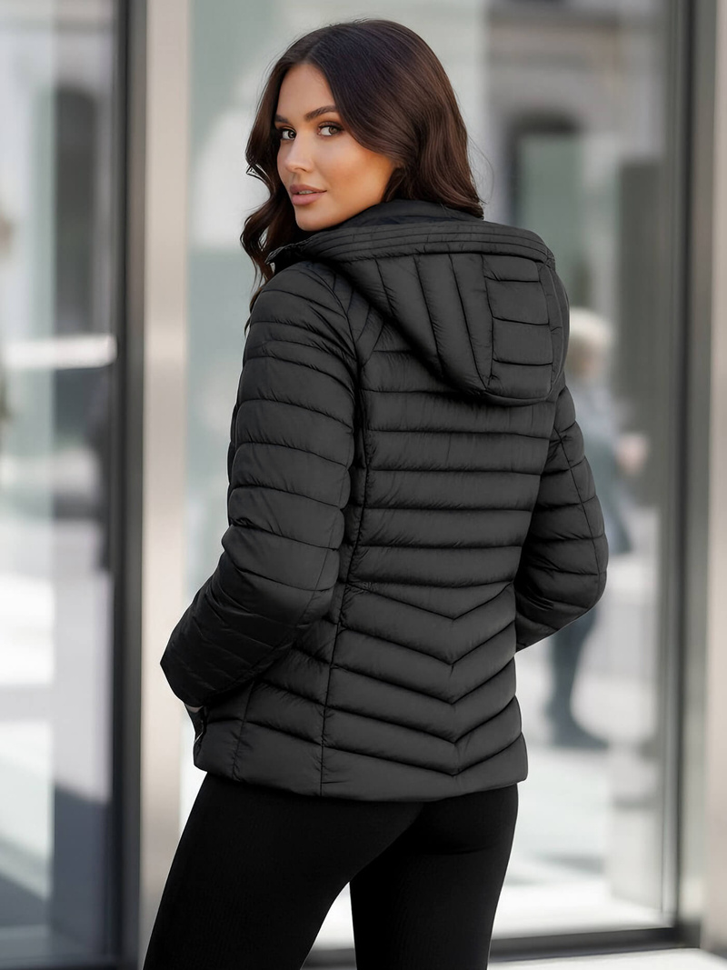 Női kabát fekete OZONEE JS/11Z8226Z