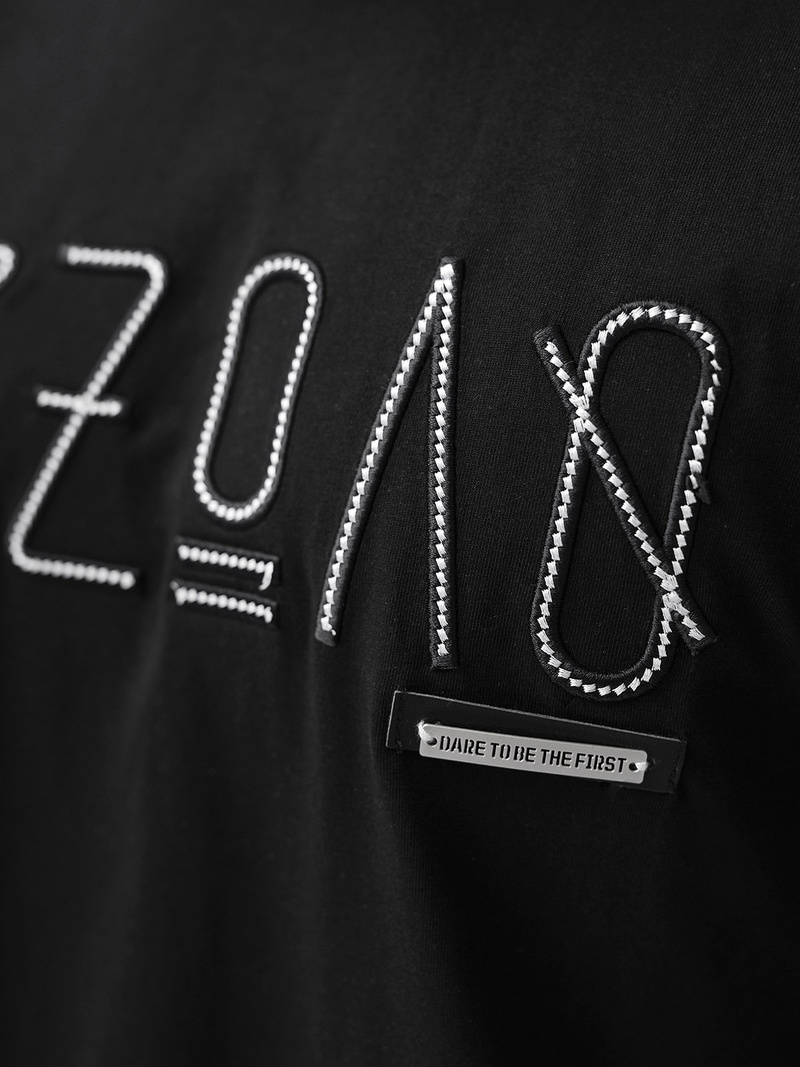 Férfi Póló Fekete OZONEE O/QQ1185