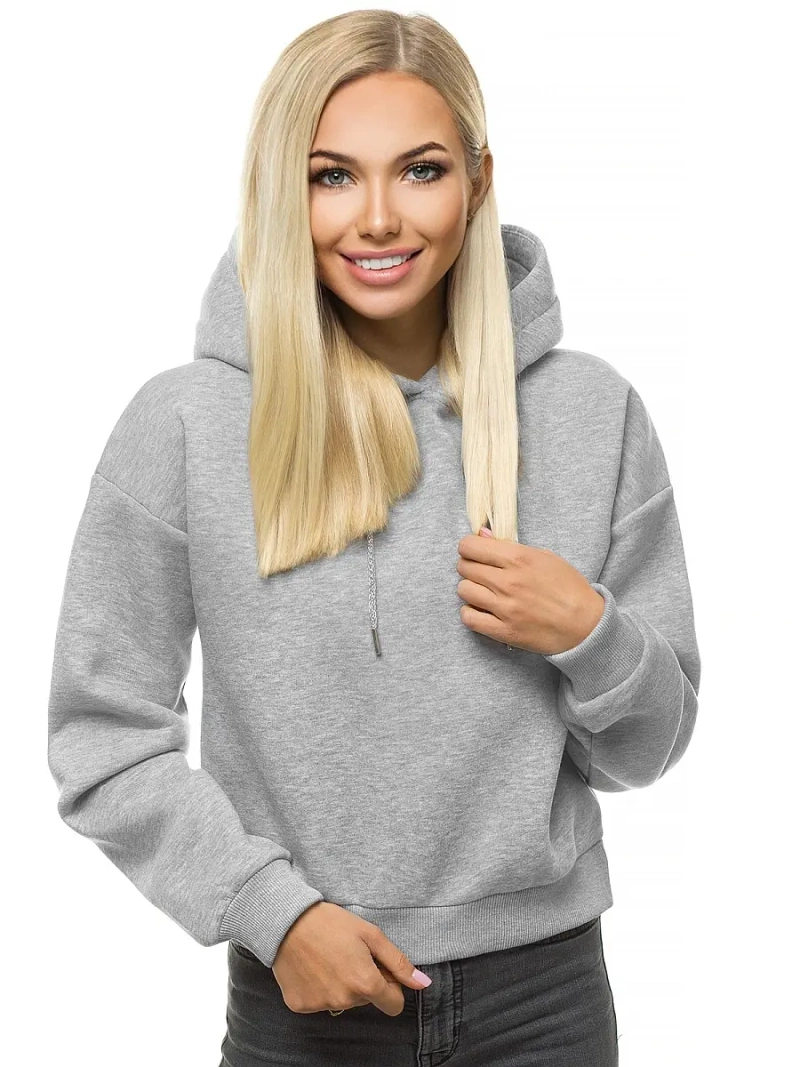 Női kapucnis pulóver Szürke OZONEE O/12102